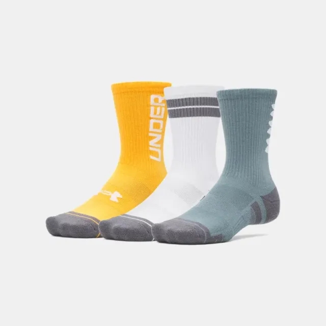 Under Armour  Performance Tech™ Unisex 3-Pack Crew Socks Jasper Blue / White / White L