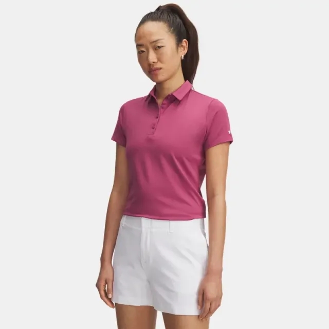 Under Armour  Playoff Women's Short Sleeve Polo Fuchsia Dusk / White L