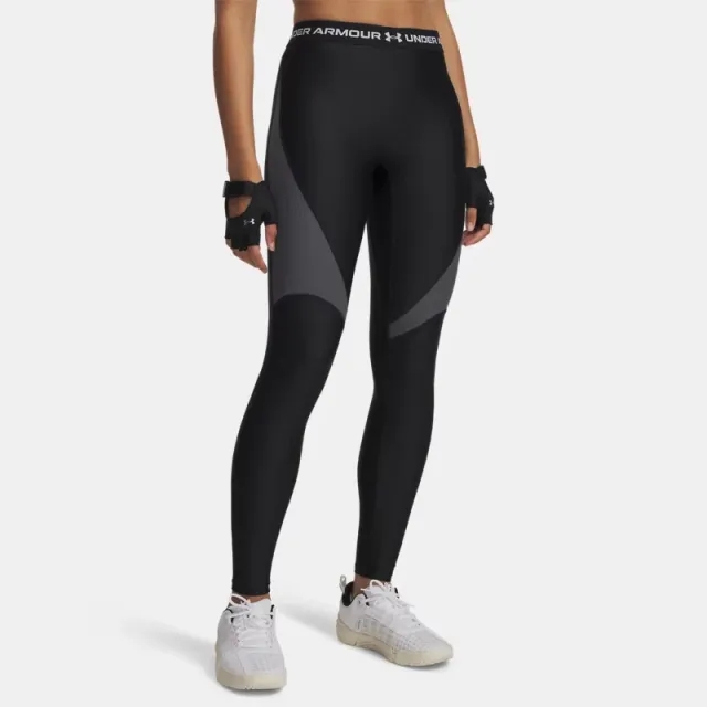 HeatGear® Rib Women's Leggings Black / Castlerock / White L