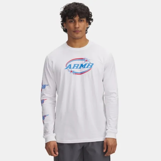 Under Armour  Stacked Stars Men's Long Sleeve White / Red L