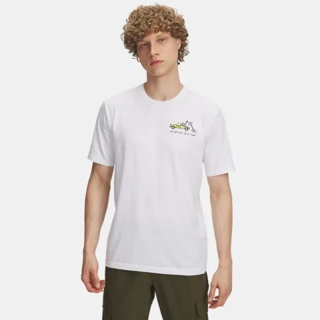 Under Armour  Body Shop Men's Short Sleeve White / Yellow Shade L