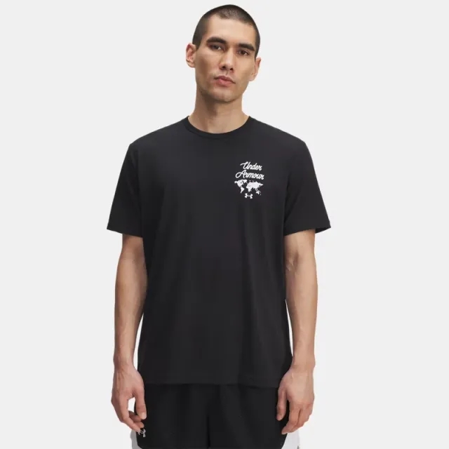 Under Armour  Sports Wordmark Men's Short Sleeve Black / White L