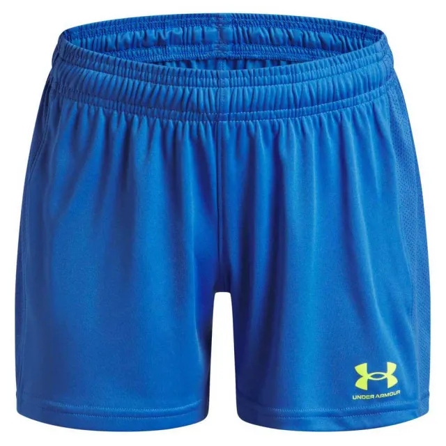 Under Armour  Challenger Knit Girls' Shorts Blue Atlantis / High Vis Yellow YLG (59 - 63 in)