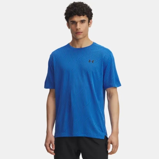 Under Armour  Tech™ Vent Jacq Under Armour rd Men's Short Sleeve Blue Atlantis / Black L