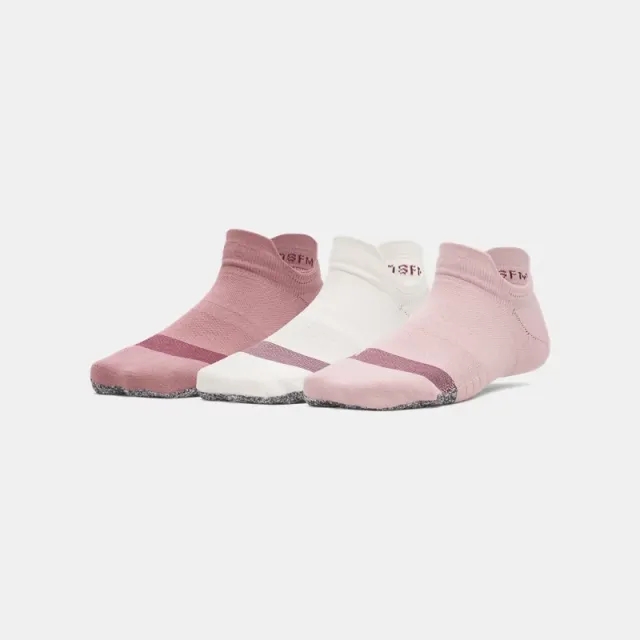 Under Armour  Breathe Women's 3-Pack No Show Tab Socks Tourmaline Pink / Stone / Dark Maroon OSFM