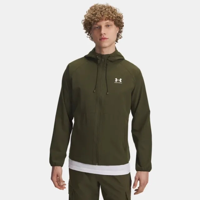 Under Armour  Stretch Woven Men's Windbreaker Expedition Green / White L