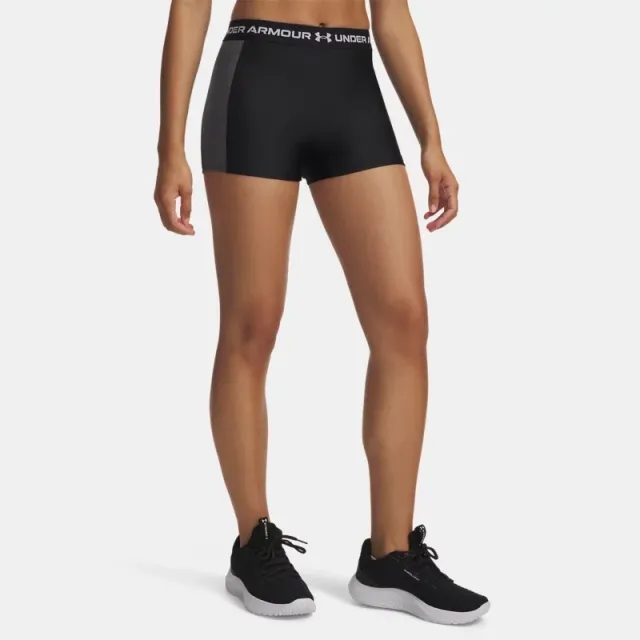 HeatGear® Rib Shorty Women's 3" Shorts Black / Castlerock / White L