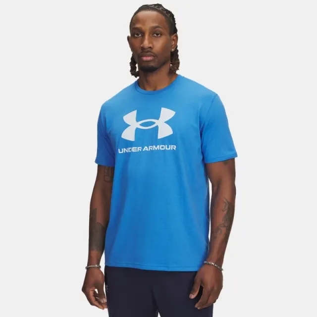 Under Armour  Logo Men's Short Sleeve Blue Atlantis / Blue Calm M