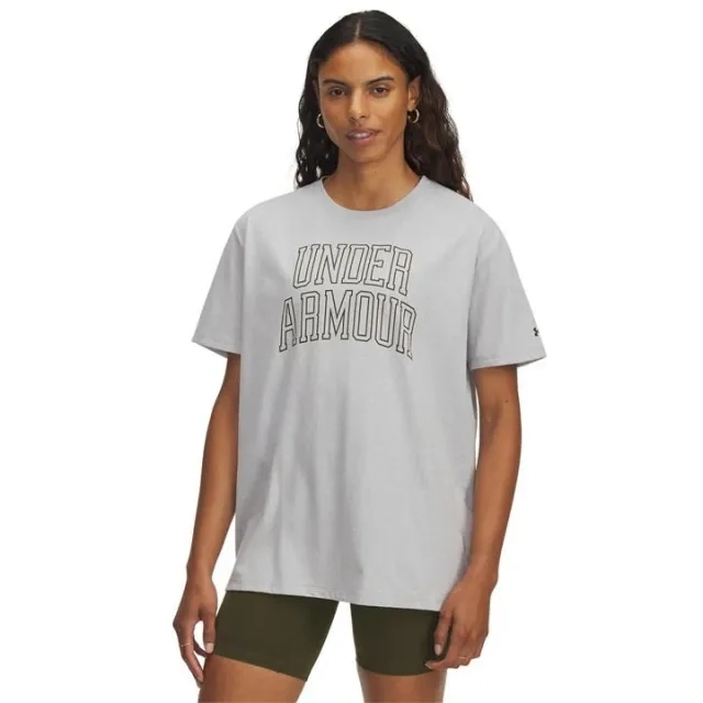 Under Armour  Rival Campus Women's Oversized T-Shirt Mod Gray Light Heather / Expedition Green L