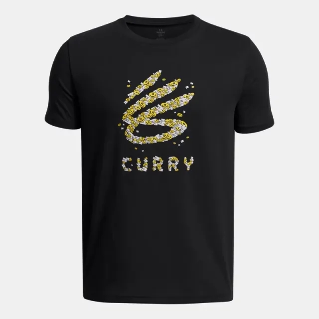 Curry Trend Boys' T-Shirt Black / White / Taxi YLG (59 - 63 in)