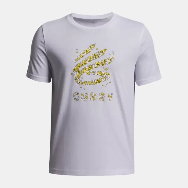 Curry Trend Boys' T-Shirt White / Black / Taxi YLG (59 - 63 in)