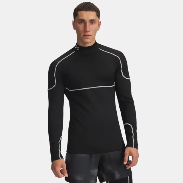 Under Armour  Cold Weather Grid Men's Long Sleeve Mock Black / Black / White L