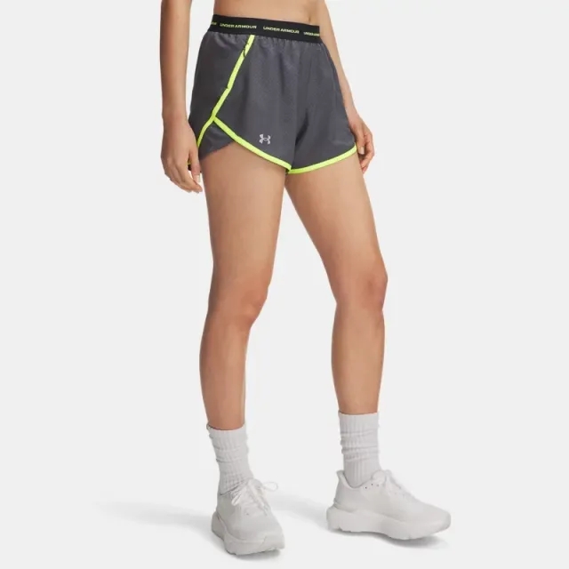 Under Armour  Fly By Women's 3'' Shorts Castlerock / High Vis Yellow / Reflective L