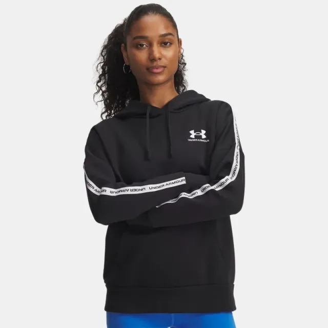 Under Armour  Icon Fleece Taped Women's Hoodie Black / White M
