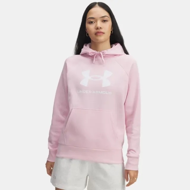 Under Armour  Rival Fleece Big Logo Women's Hoodie Prime Pink / White L