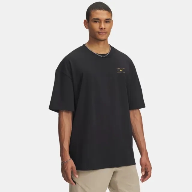 Under Armour  Woven Label Heavyweight Men's Short Sleeve Black / Black L