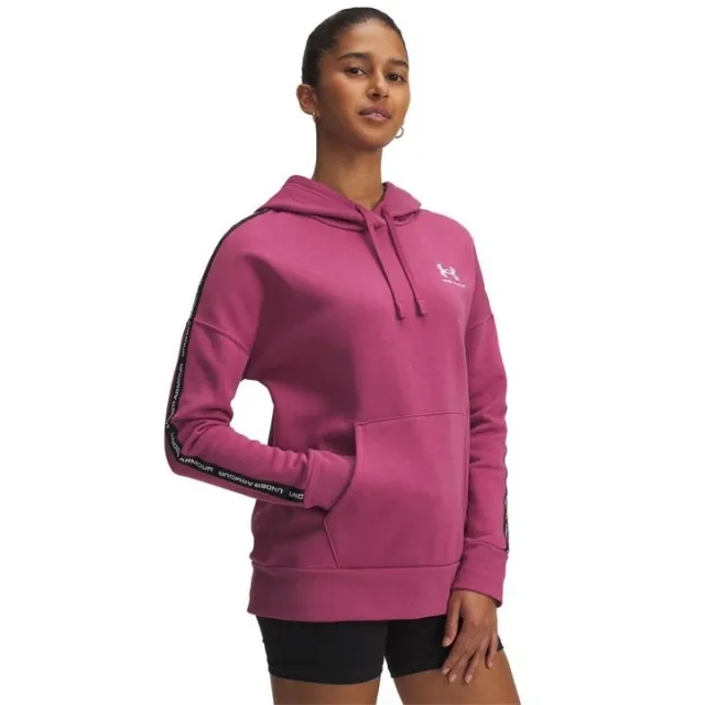 Under Armour  Icon Fleece Taped Women's Hoodie Fuchsia Dusk / White L