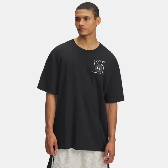 Under Armour  Hoops Courtside Heavyweight Men's Oversized Short Sleeve Black / Summit White L