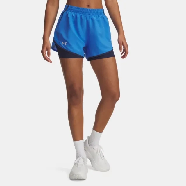 Under Armour  Fly-By Women's 2-in-1 Shorts Blue Atlantis / Washed Navy / Reflective L