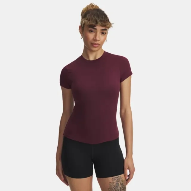 Under Armour  Meridian Core Women's Short Sleeve Dark Maroon / Dark Maroon L