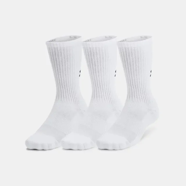 Under Armour  Training Cotton Unisex 3-Pack Crew Socks White / White / Black XL