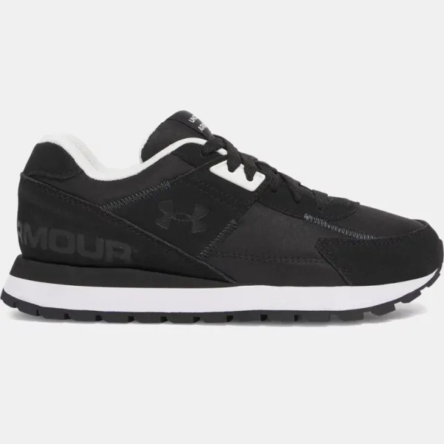 Under Armour  Essential Runner Grade School Shoes Black / White / Black 3.5