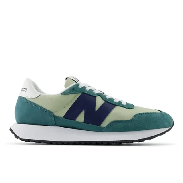 New Balance Men's 237 in Green/Blue Suede/Mesh