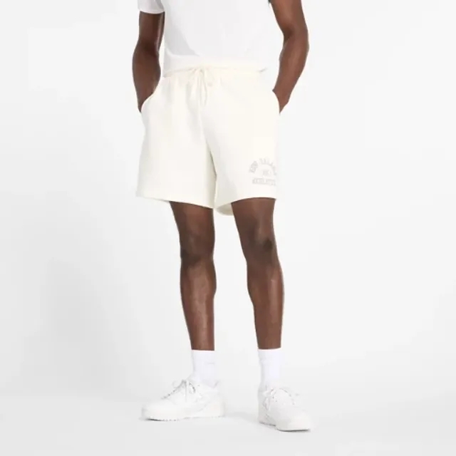 New Balance Men's Sport Essentials Graphic Short 7" in White Cotton