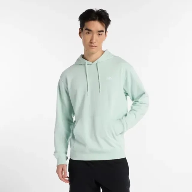 New Balance Men's Sport Essentials French Terry Hoodie in Green Cotton