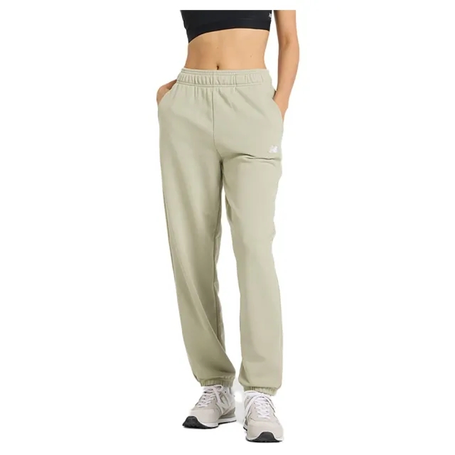 New Balance Women's Sport Essentials French Terry Jogger in Green Cotton