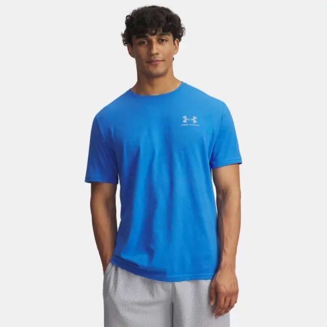 Under Armour  Left Chest Logo Men's Short Sleeve Blue Atlantis / Blue Calm M