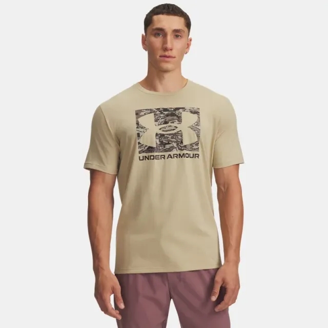 Under Armour  ABC Camo Boxed Logo Men's Short Sleeve Field Khaki / Timberwolf Taupe M