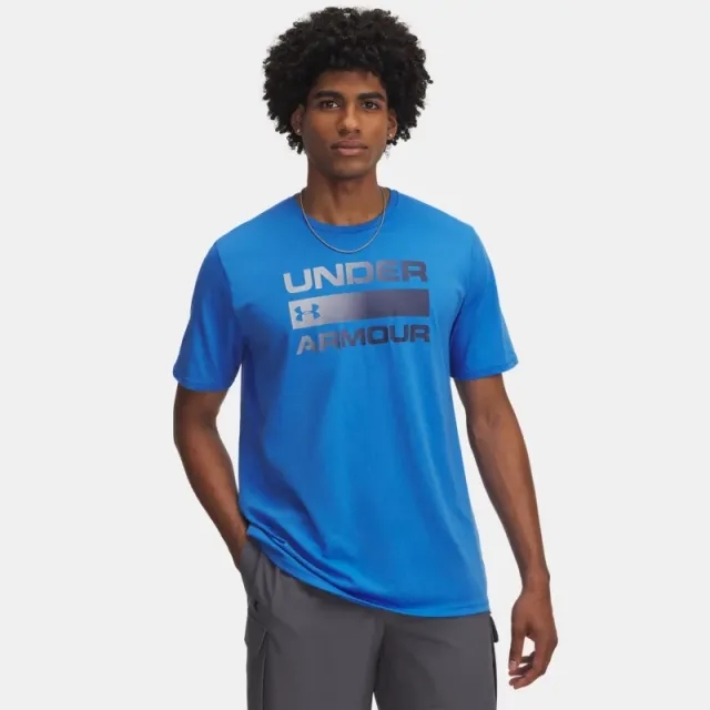 Under Armour  Team Issue Wordmark Men's Short Sleeve Blue Atlantis / Washed Navy L