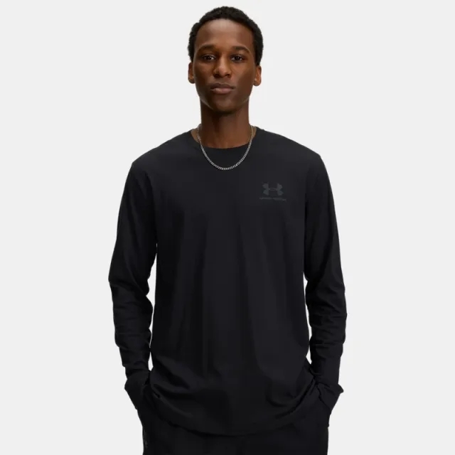 Under Armour  Left Chest Men's Long Sleeve Black / Pitch Gray L