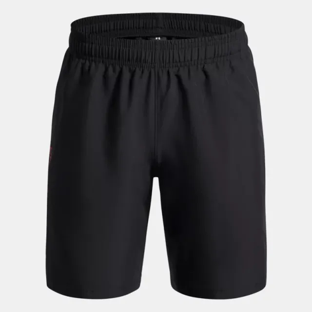 Under Armour  Tech™ Woven Wordmark Boys' Shorts Black / Racer Red YLG (59 - 63 in)