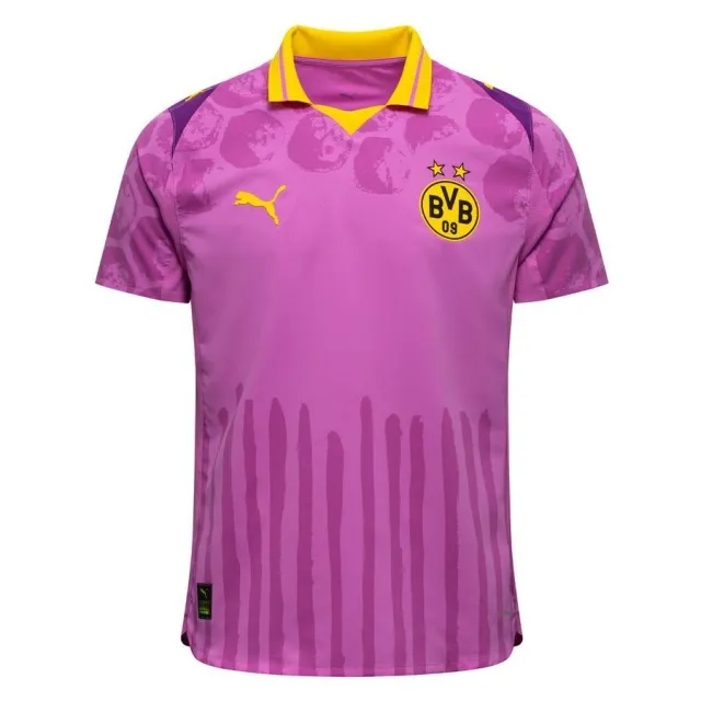 PUMA Kidsuper x Borussia Dortmund Authentic Jersey Men, Mauve Pop/Faster Yellow