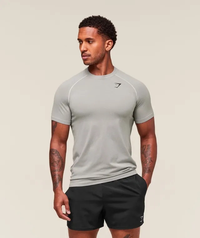  Vital Seamless T-Shirt - Light Grey/Smokey Grey