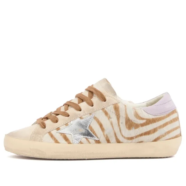 Golden Goose Women's Super Star Sneaker Zebra White Brown