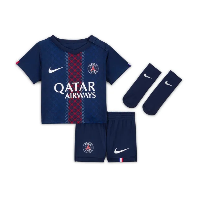 Paris Saint-Germain 2025/26 Stadium Home Baby/Toddler Nike Football Replica 3-Piece Kit - Blue - Sustainable Materials