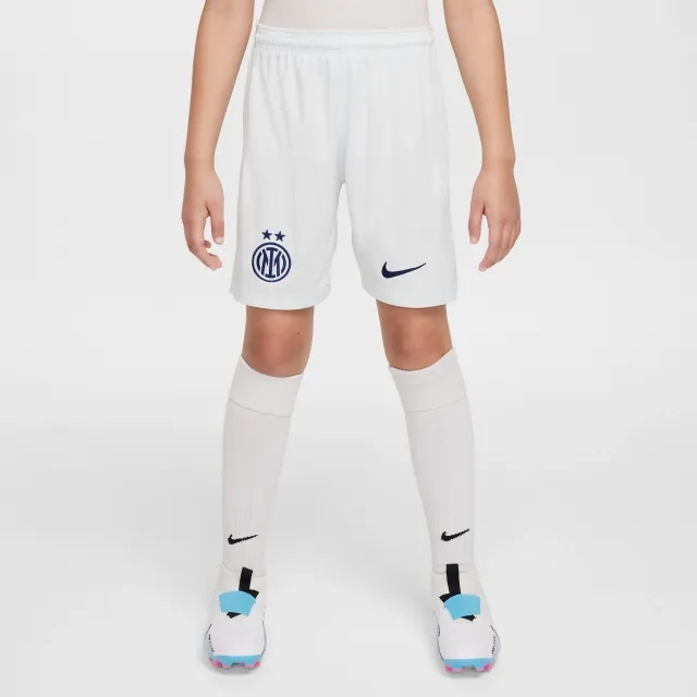 Inter Milan 2025/26 Stadium Away Older Kids' Nike Dri-FIT Football Replica Shorts - Blue - Sustainable Materials