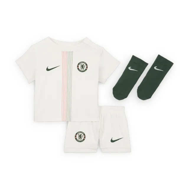 Chelsea FC 2025/26 Stadium Away Baby/Toddler Nike Soccer Replica 3-Piece Kit - Grey - Recycled Polyester