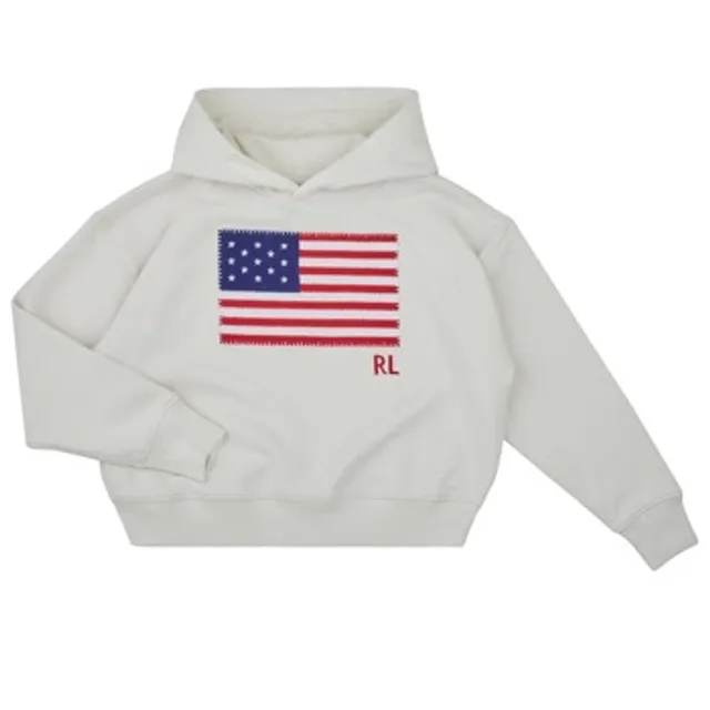 Polo Ralph Lauren  BLANC  girls's Children's Sweatshirt in Beige