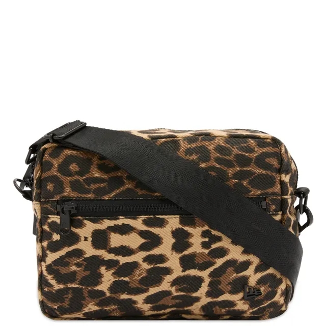 New Era Leopard Canvas Cross-Body Bag Brown