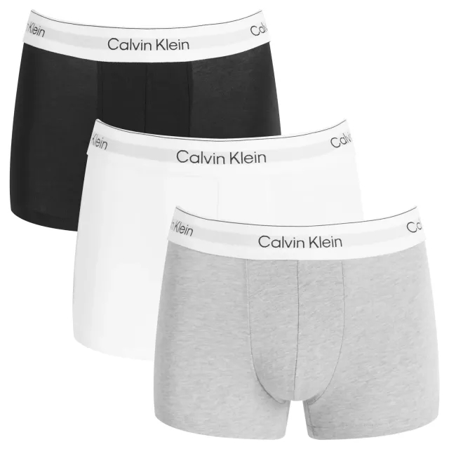 Calvin Klein Men's Icon Low Rise Trunk - 3 Pack Black/White/Grey Heather