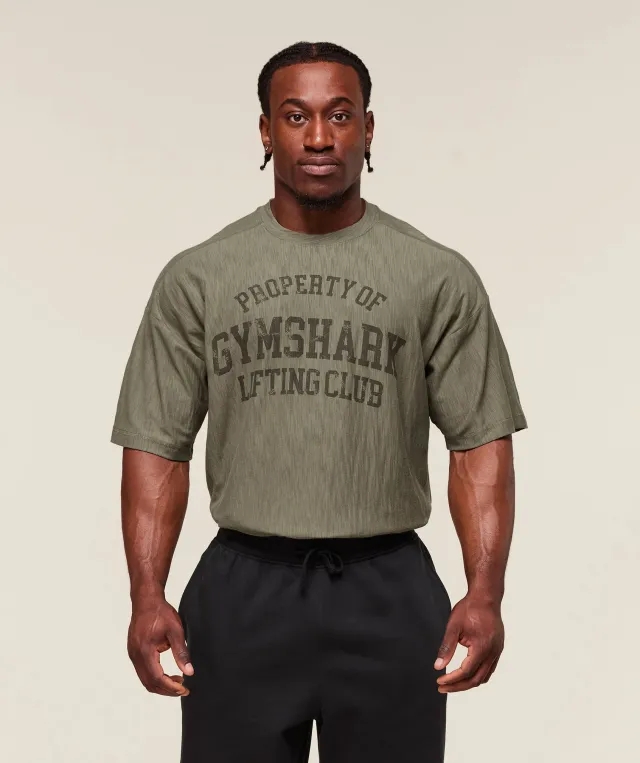  Lightweight Slub Textured T-Shirt - Utility Green