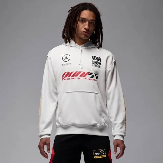 Nike Jordan Sport Crossover Quai 54 Men's Dri-FIT Pullover Hoodie - White - Cotton/Polyester