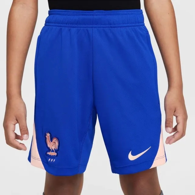 France Training Shorts Dri-Fit Strike Women's Euro 2025 - Bright Blue/Washed Coral Kids - ['Blue']