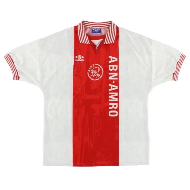 1996-97 Ajax Umbro Home Shirt L - Ajax / Excellent / Large
