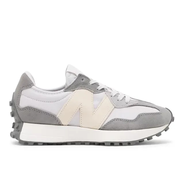 New Balance Women's 327 in Grey/Beige Suede/Mesh