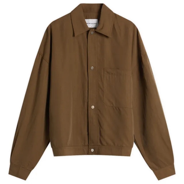 MKI Men's Sandwash Cupro Trucker Jacket Brown